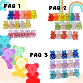 Pasadores Broche Cabello Panditas Ositos De Goma Kawaii