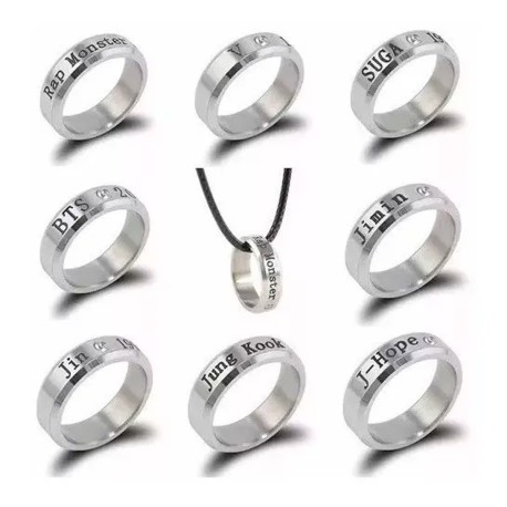 Anillo-Collar Miembros De Bts K-pop