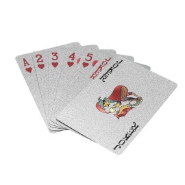 Baraja Naipes Poker Inglesa Impermeable Plásticas Dorado,Negro,Plata