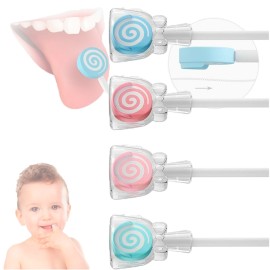 Bebé Lengua Limpiador Niños Lollipop Lengua Raspador Cleani