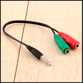 Cable Adaptador Jack Auxiliar 3.5mm Sonido Micrófono Audio