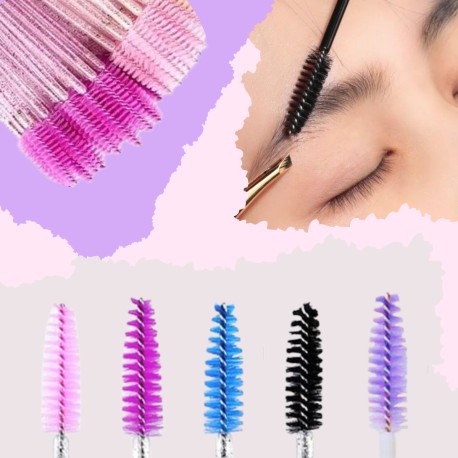 Cepillos Desechables Glitter Para Extensión De Pestañas 50