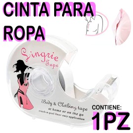 Cinta De Doble Cara Para Ropa Y Dispensador Adherible Piel