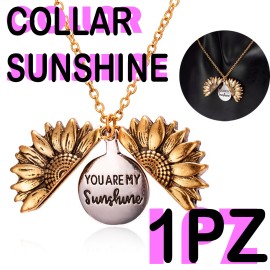 Collar Flor Girasol Abierto You Are My Sunshine Joyeria