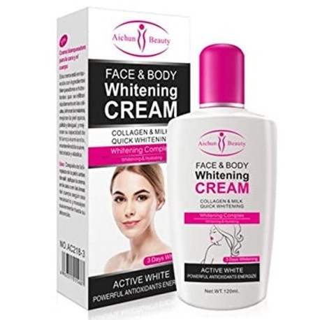 Crema Aclarante Aichun Cara Y Cuerpo Colageno 120ml