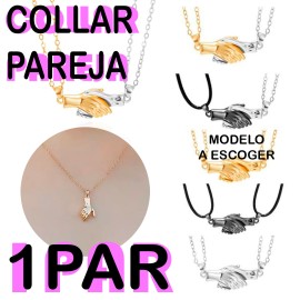 Collar De Pareja Con Colgante De Manos Magnéticas Aleación