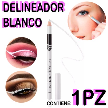 Lápiz Delineador Blanco Ojos Belleza Maquillaje Eyeliner